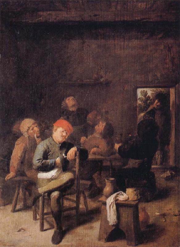 BROUWER, Adriaen Peasants Smoking and Drinking Sweden oil painting art